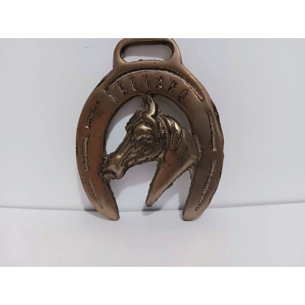 Brass/Cast Iron Horse Shoe  IRELAND Wall Mount Country Farmhouse Home Decor 3 "